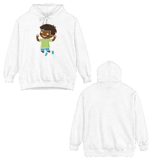 boy jumps school enrollment joy kindergarten boys Double Sided Hoodies