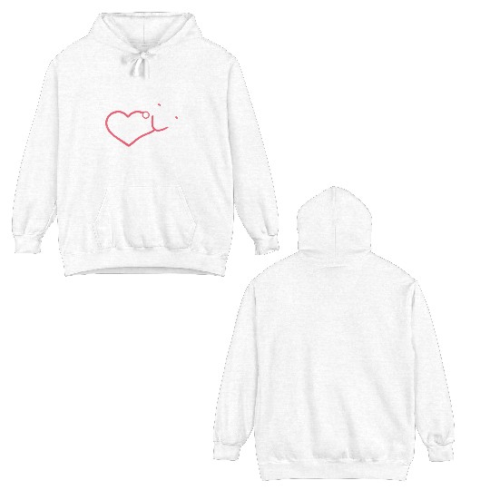 Caregiver With A Heart Job Profession Caregiving Double Sided Hoodies