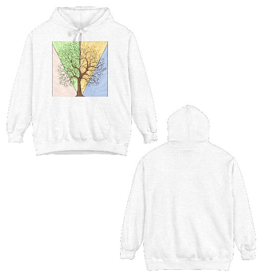 Four Seasons Trees Double Sided Hoodies