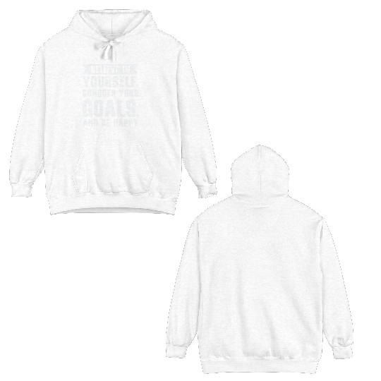 Goal Life Quotes Happy Positive Message Double Sided Hoodies