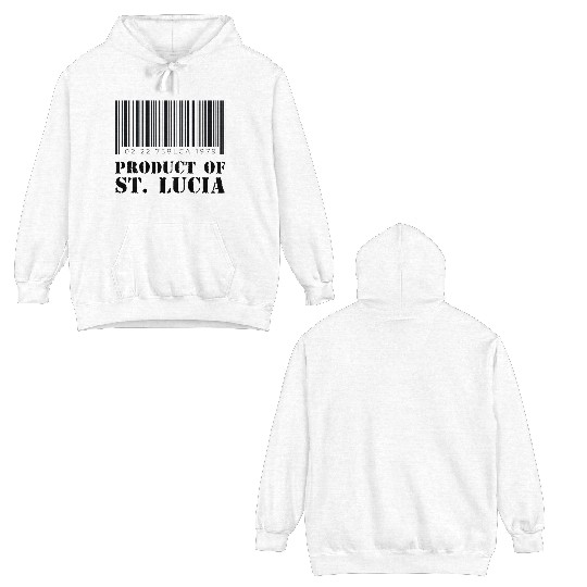 Product of St. Lucia (Black) Double Sided Hoodies