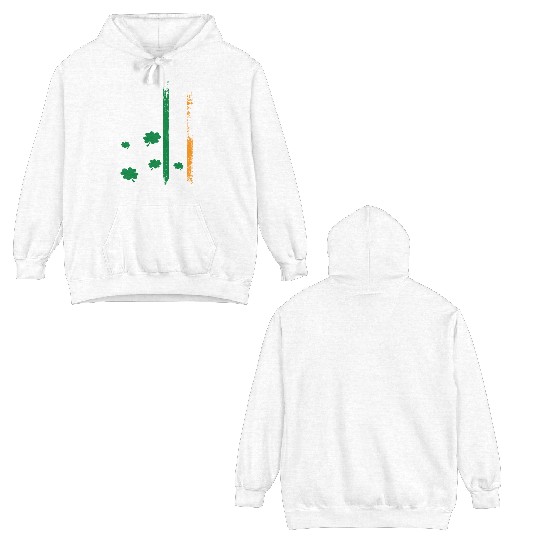 Irish American Flag St. Patrick's Day Gift Double Sided Hoodies