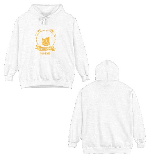 Carp Fishing Design For Men Funny Catfish And Carp Double Sided Hoodies