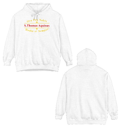 Saint Thomas Aquinas Catholic Latin Double Sided Hoodies