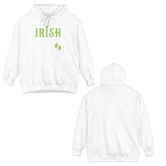 Irish Pride Baby Announcement St. Patrick's Day Double Sided Hoodies