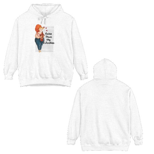 Cuter Than My Valentine Dachshund Double Sided Hoodies
