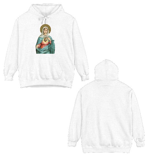 Immaculate Heart of Mary Our Blessed Mother Cathol Double Sided Hoodies