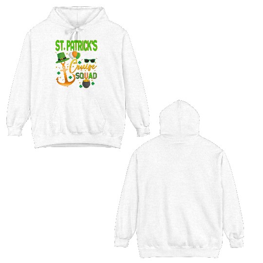 St Patrick's Day Cruise Squad Group Matching Double Sided Hoodies
