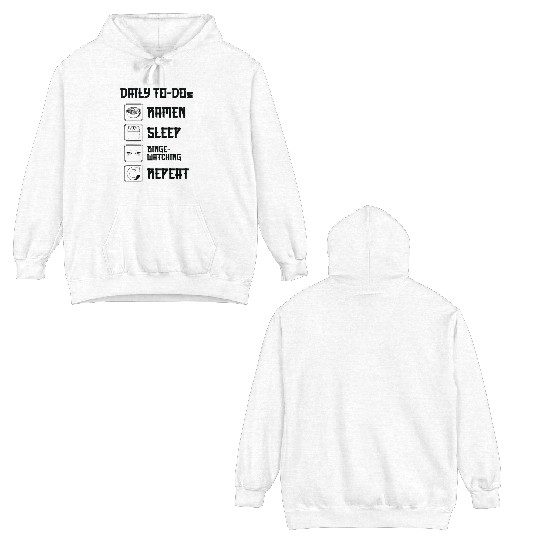 Movie Fan Daily Binge Watcher Ramen Lover Double Sided Hoodies
