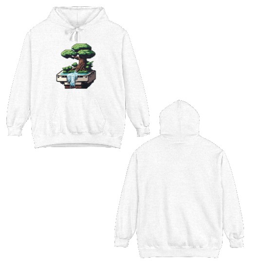 8 Bit Bonsai Tree Double Sided Hoodies