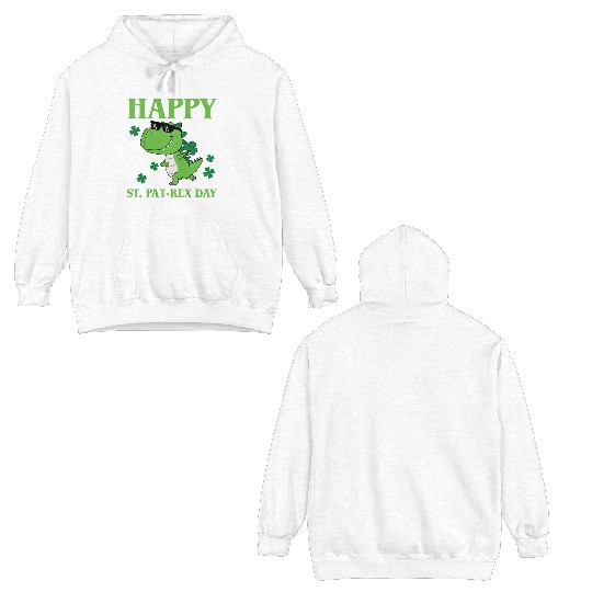 Happy St Pat-Rex Day Dinosaur Boys St Patricks Day Double Sided Hoodies