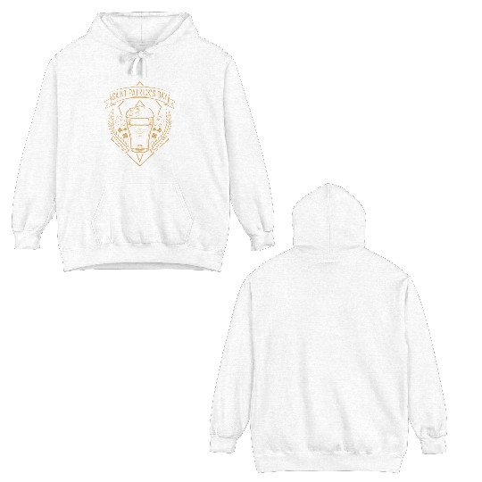 Vintage Label, Pint of Beer Ale Shamrocks St Double Sided Hoodies