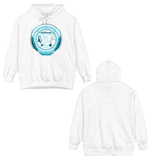 Cyberpunk teleporter 3. Double Sided Hoodies