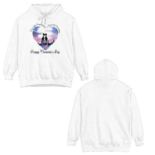 Cat love | happy valentines day | valentines day Double Sided Hoodies