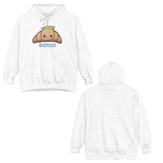 Croissaint - innocent croissant Double Sided Hoodies
