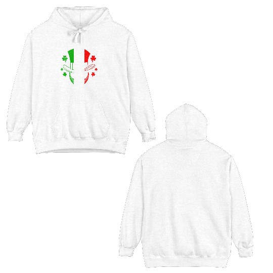 St Patrick was Italian St Patrick's Day Ireland Double Sided Hoodies