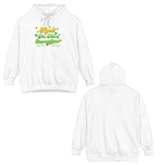 Here for the players Shenanigans St. Patrick's Day Double Sided Hoodies