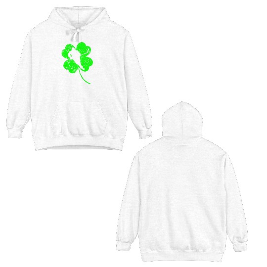 Ice-hockey St. Patrick's day shamrock Double Sided Hoodies