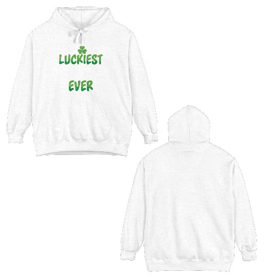 St. Patrick's Day saying Luckiest Grandma ever Double Sided Hoodies