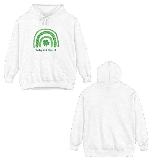 Lucky and Blessed Double Sided Hoodies