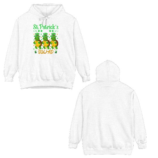 St. Patrick’s Day Squad Funny Turtle Lover Double Sided Hoodies
