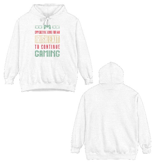 Irish Exit To Continue Gaming Gift Saint Patrick Double Sided Hoodies