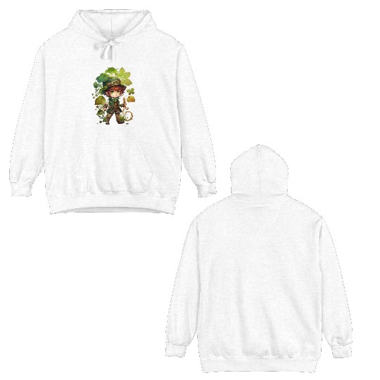St Patrick's Day Anime Double Sided Hoodies for Baby Kids Adults