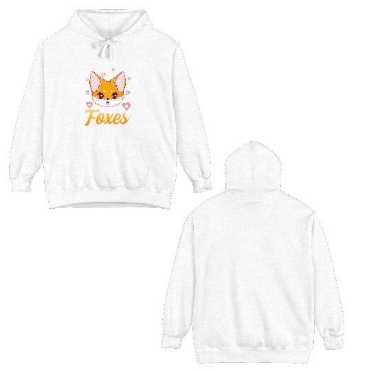 Just A Girl Who Loves Foxes Kids Girls Cute Fox Gi Double Sided Hoodies
