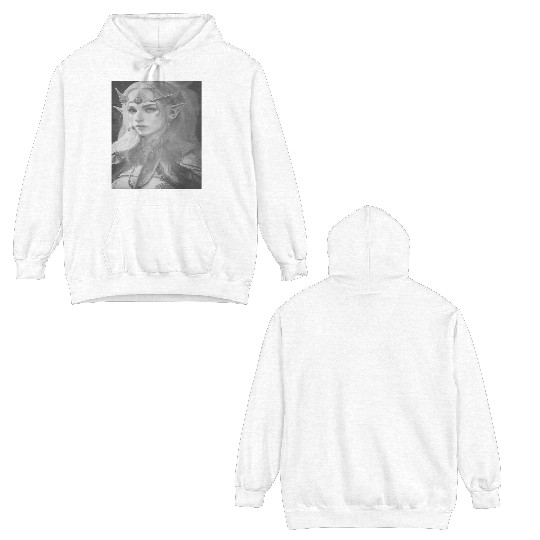 Fairy elf woman fantasy mysticism magic mythical e Double Sided Hoodies