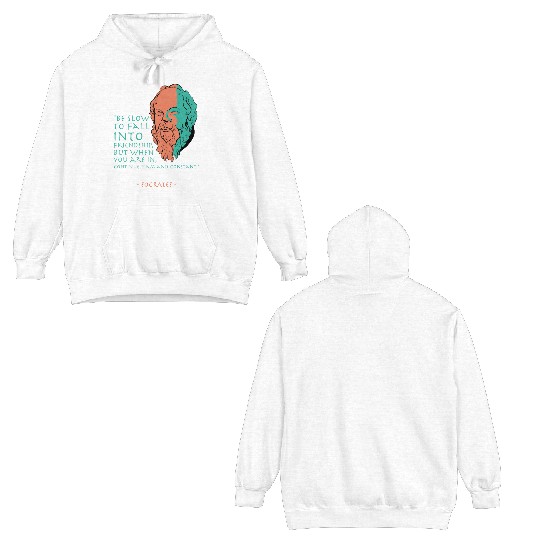 Socrates Stoic Philosophy Quote Double Sided Hoodies