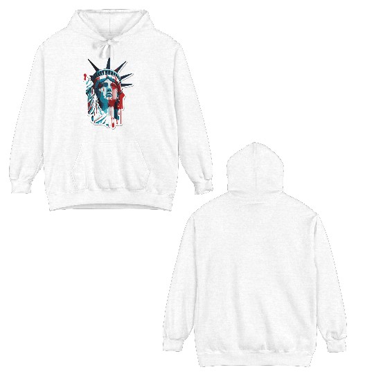 Color Drops Lady Liberty Double Sided Hoodies