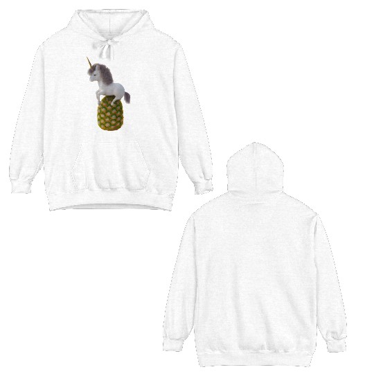 Pineapple unicorn - tropical unicorn Double Sided Hoodies