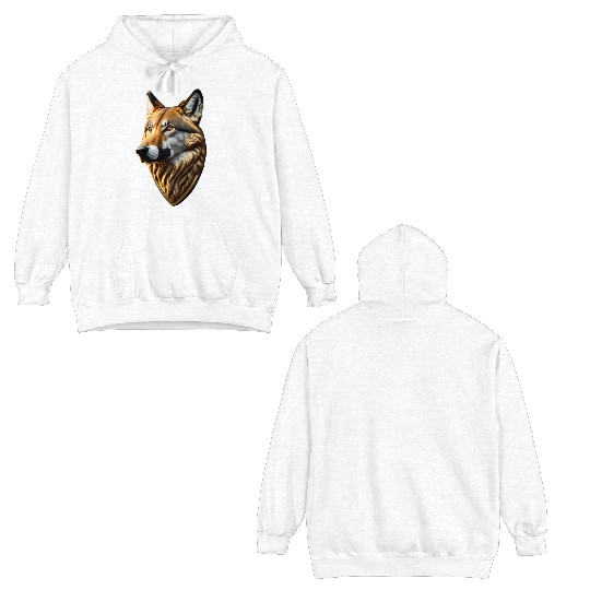 Brown Wolf Graphic Double Sided Hoodies