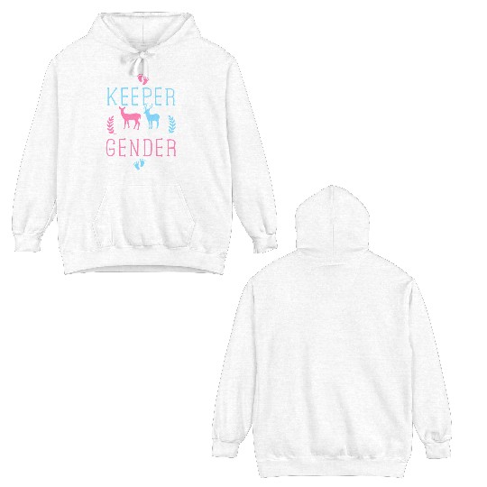 Keeper of the Gender Buck or Doe in Blue and Pink Double Sided Hoodies