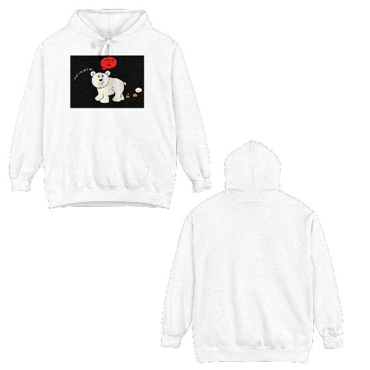 Naughty Cute Polar Bear Cub Meme By Abby Anime Double Sided Hoodies