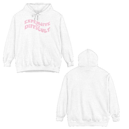 Expensive And Difficult Bougie Bougee Preppy Aesth Double Sided Hoodies