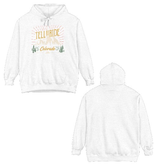 Telluride Colorado Mountain 80S Style Double Sided Hoodies