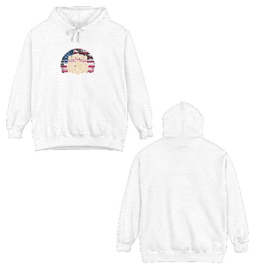 Vintage 4th of July Bowling Double Sided Hoodies