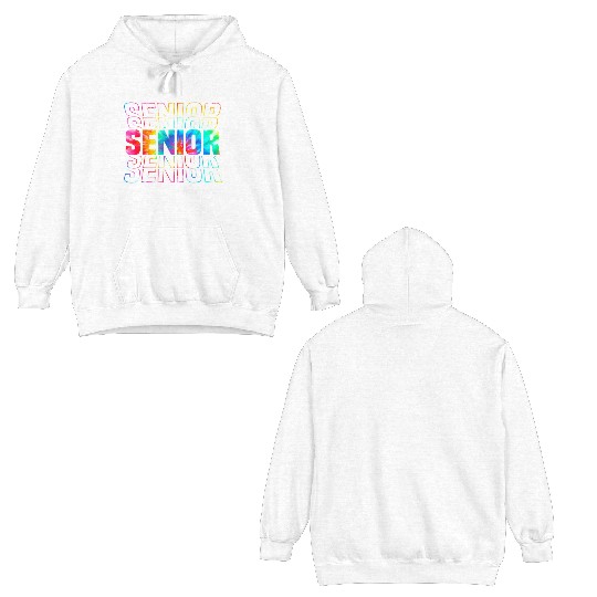 Tie Dye Senior 2023 Class Of 2023 Graduation Back Double Sided Hoodies