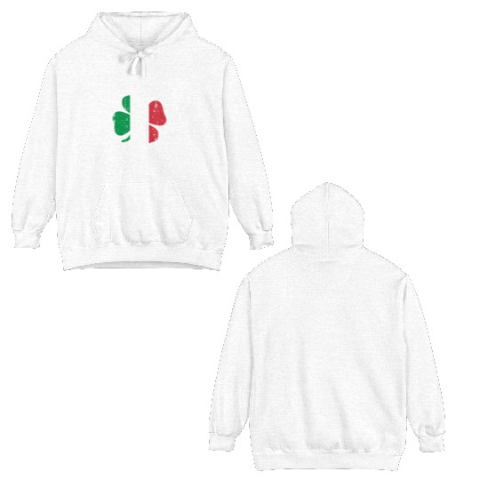 St Patrick Was Italian Shamrock Italy Flag Double Sided Hoodies
