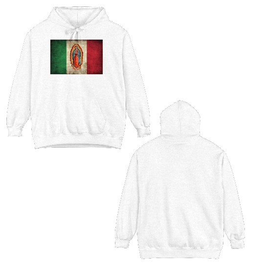 Our Lady Virgen De Guadalupe Mecan Flag Double Sided Hoodies