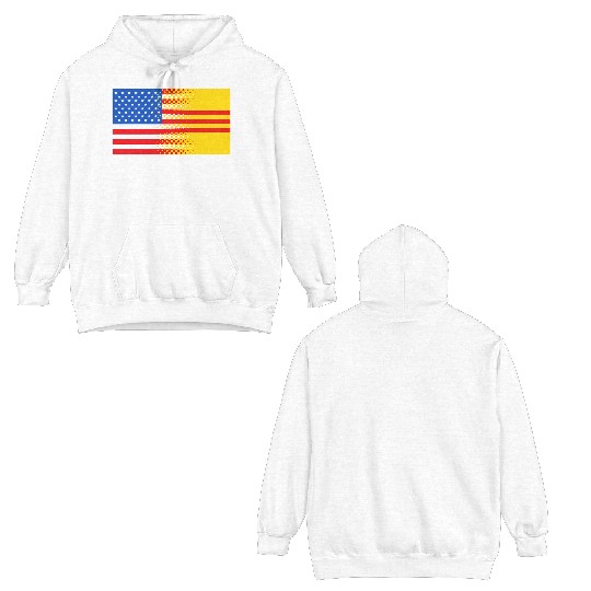Vietnamese American South Vietnam Flag Double Sided Hoodies