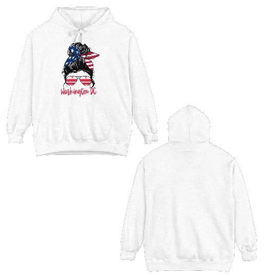 Washington Dc Washington Dc Flag Statefriend Double Sided Hoodies