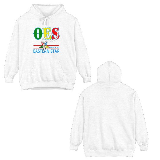 Oes Star Necklace Order Of The Eastern Star Double Sided Hoodies