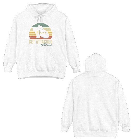 Get Attached Foster Care Mom Mama Bear Cub Double Sided Hoodies