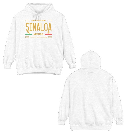 Sinaloa Meco License Plate Aesthetic Sinaloa Double Sided Hoodies