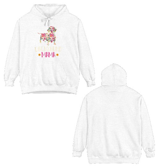 Mothers Day Wiener Mom Weenie Dog Vintage Double Sided Hoodies