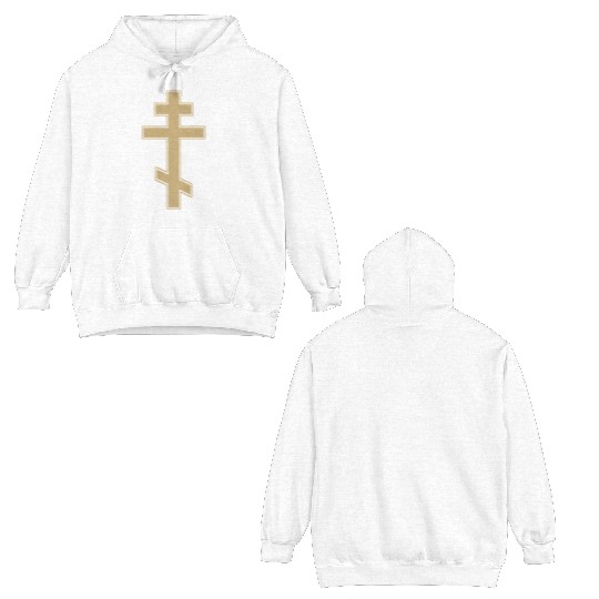Russian Orthodox Cross Slavo Byzantine Cross Double Sided Hoodies