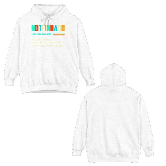 Retro Vintage Notfinnado Definition Double Sided Hoodies