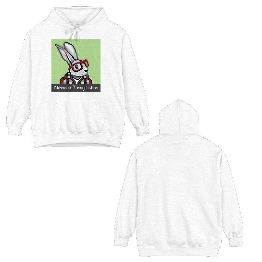 Citizens of Bunny Nation NFT #94 Artwork Double Sided Hoodies